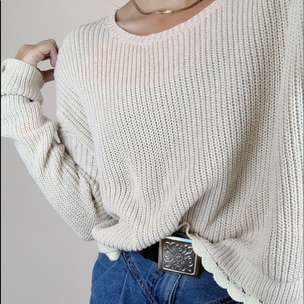Kimchi Blue UO Crop Scoop Neck Sweater - Picture 3 of 6